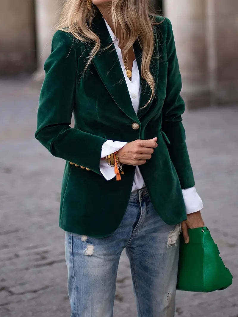 Dames Blazer Fluwelen Stijlvol en Trendy