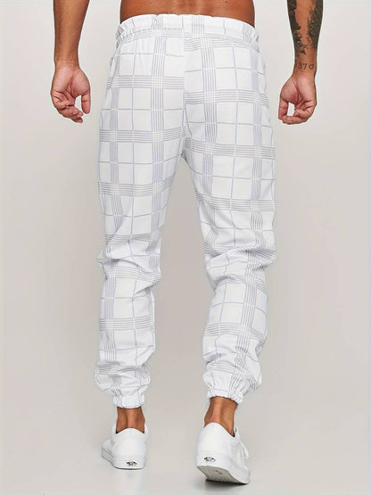 Heren Joggingbroek Ruitpatroon Comfortabel Casual