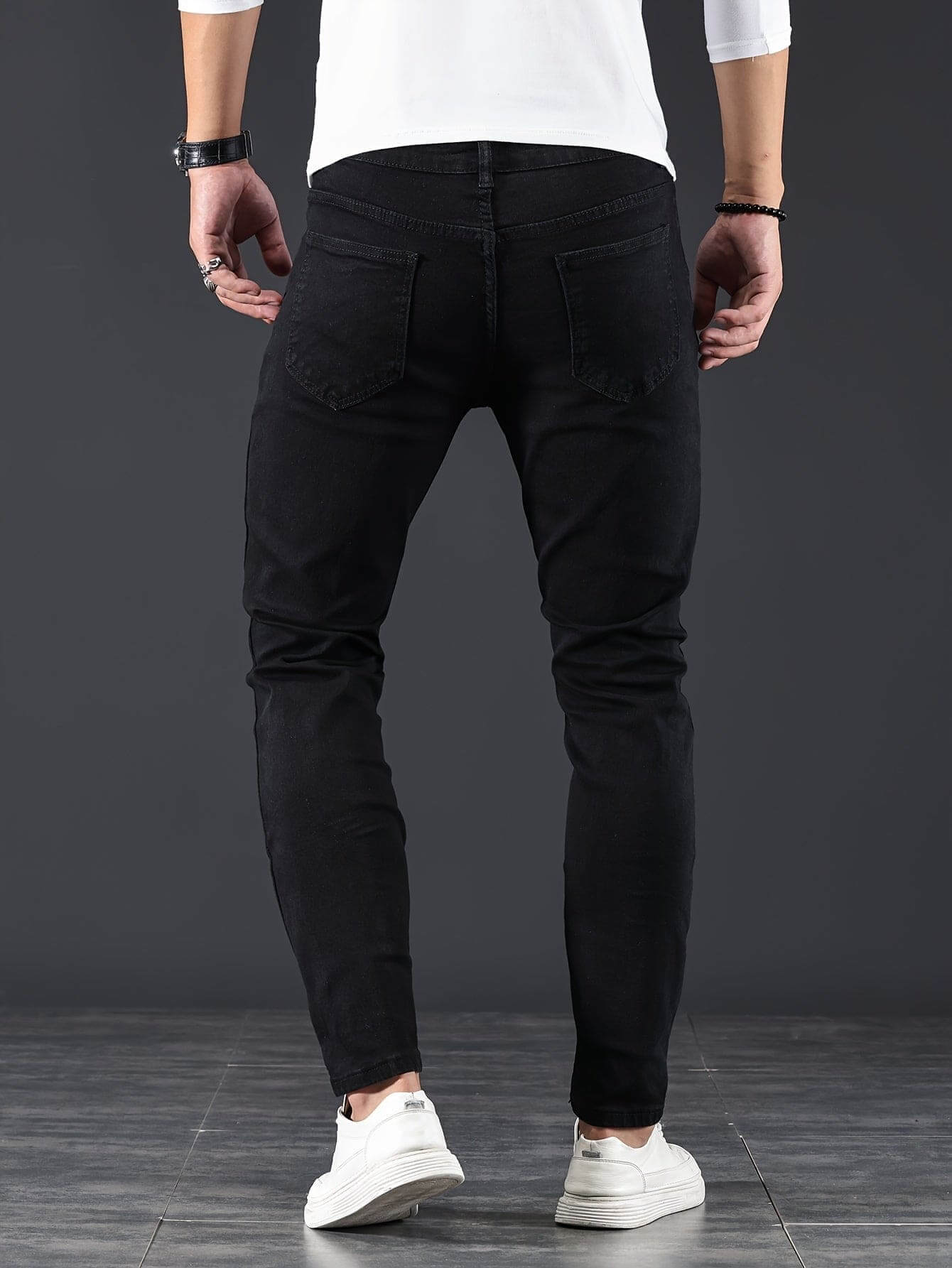 Heren Skinny Jeans – Slim Fit Spijkerbroek met Rits en Stretch
