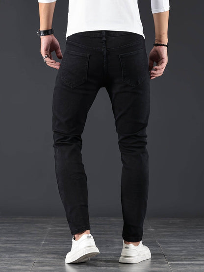 Heren Skinny Jeans – Slim Fit Spijkerbroek Met Rits