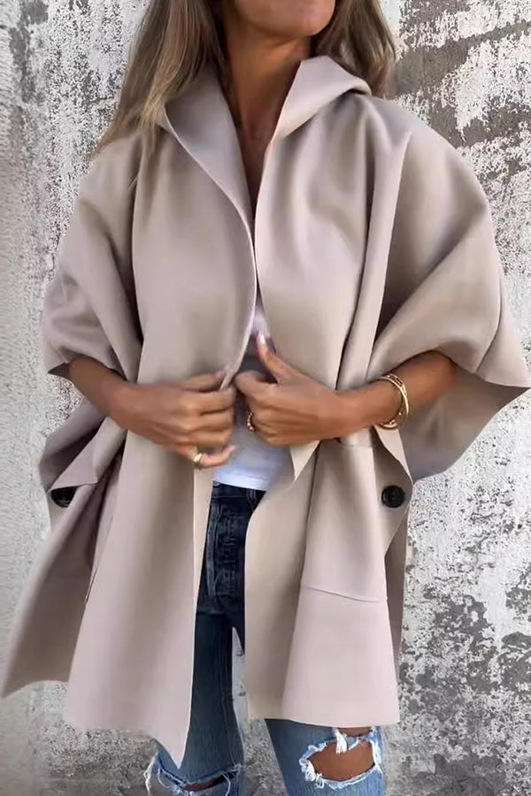Dames Cape Jas Losvallend Oversized Warm - StudioMarella