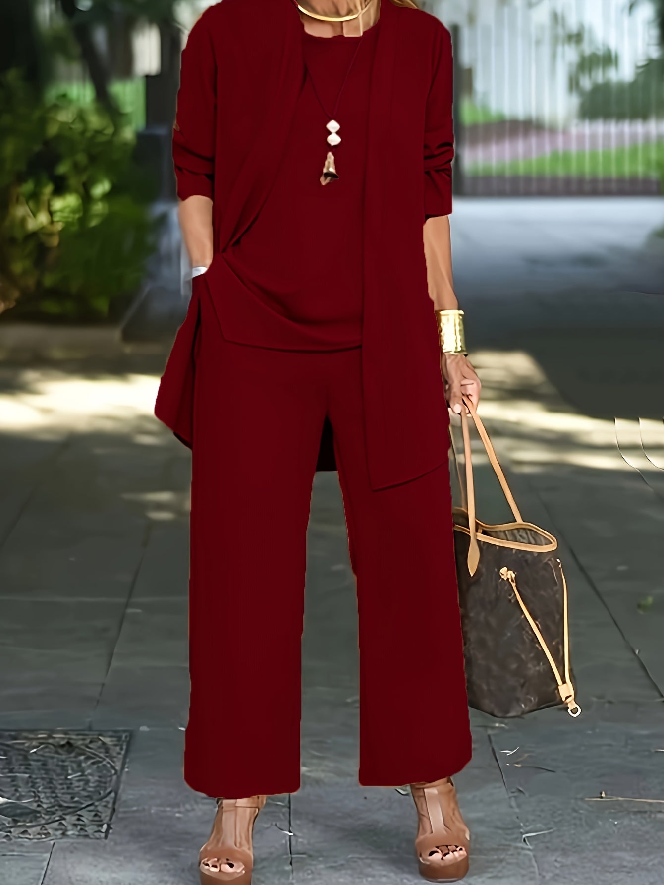 Dames Elegante 3-delige Set Stijlvol Comfortabel