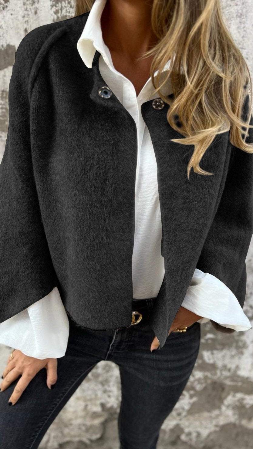 Dames Wollen Coat Lange Warme Jas