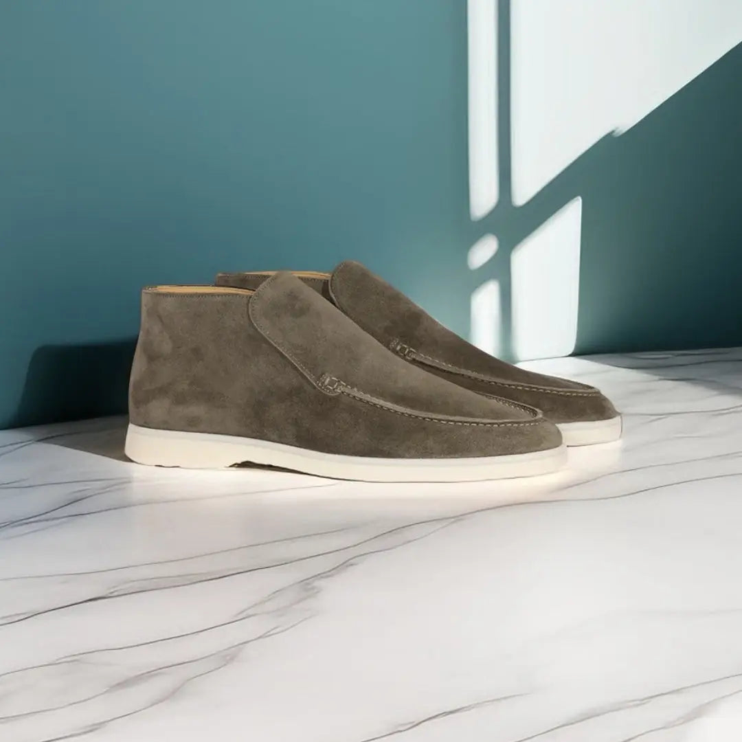 Leren Loafers voor Heren Met Gestikt Bovenwerk Comfortabel