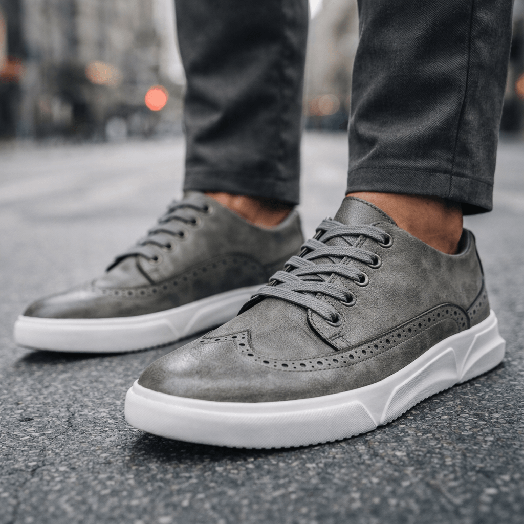 Heren Leren Sneakers Comfortabel en Stijlvol voor Dagelijks Gebruik