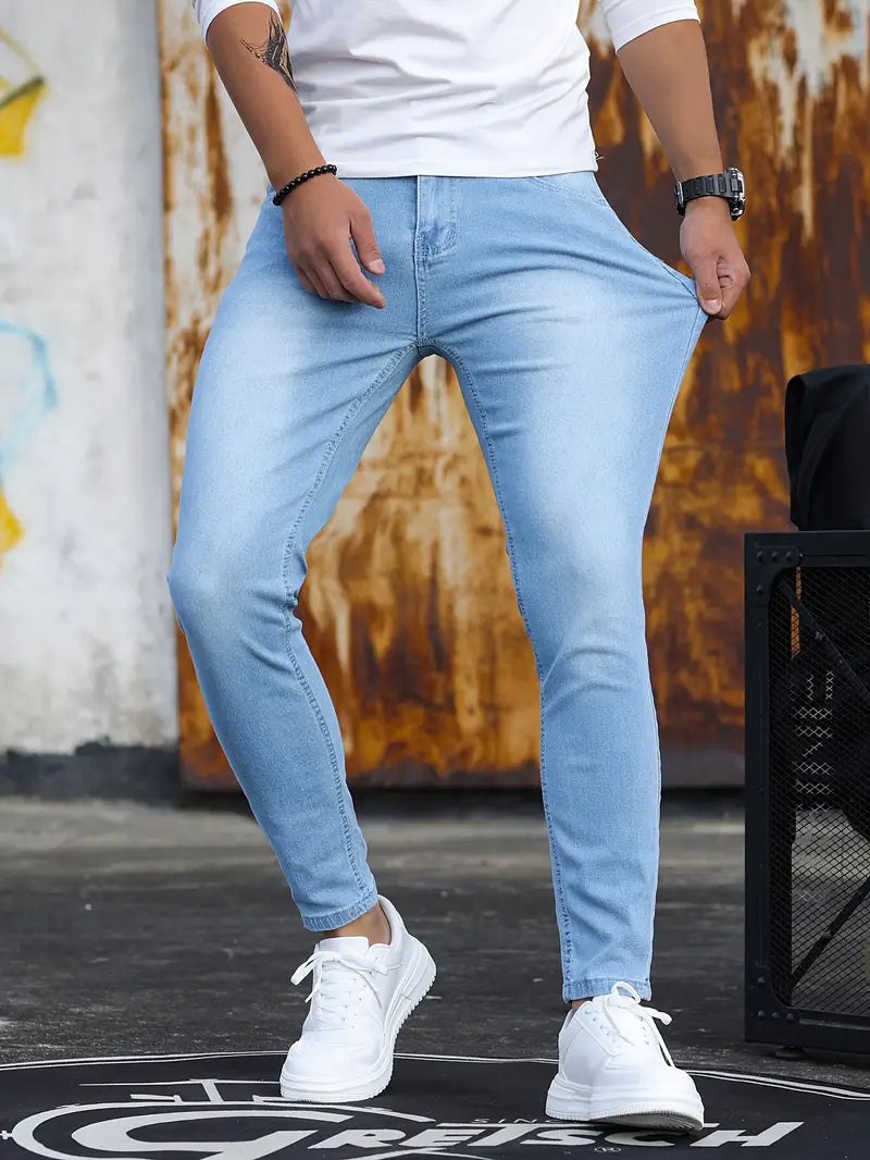 Heren Skinny Jeans van Stretch Denim Comfortabel en Stijlvol