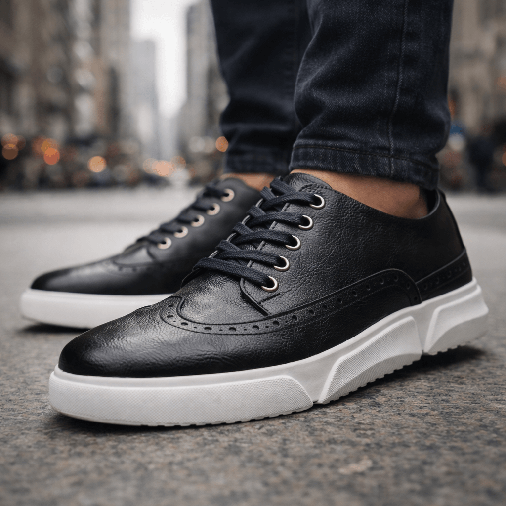 Heren Leren Sneakers Comfortabel voor Dagelijks Gebruik