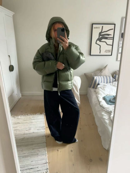 Heren Winterjas Gevoerd Warm Gewatteerd Sherpa Stijl