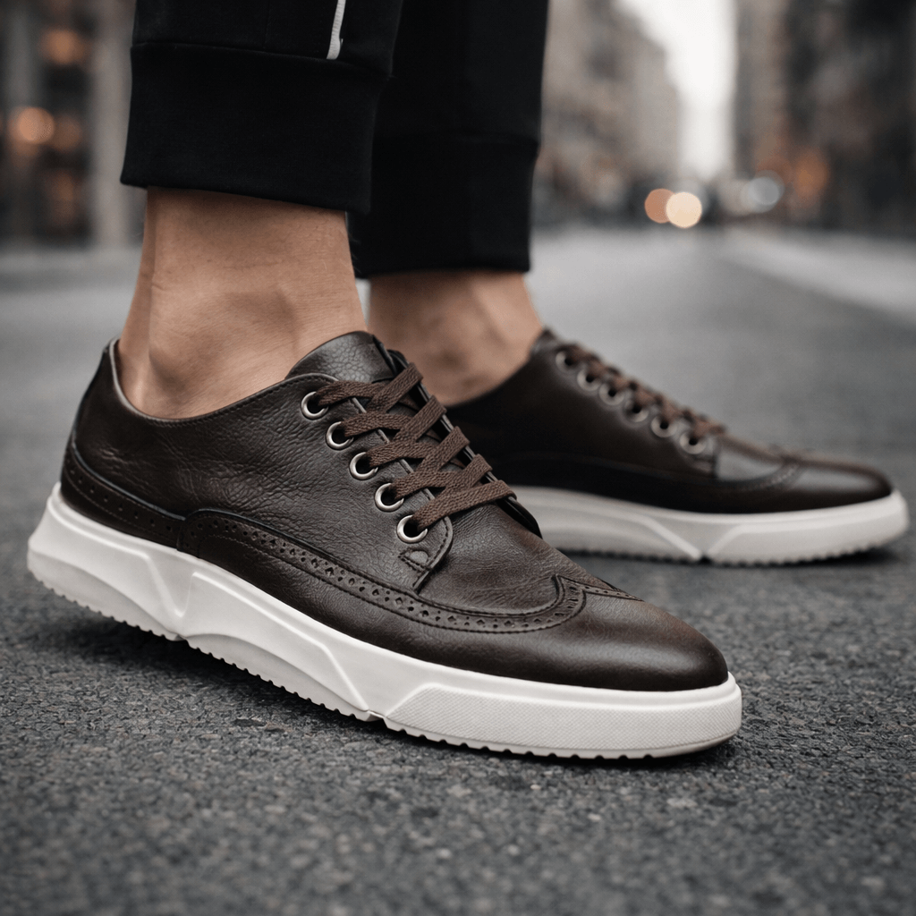 Heren Leren Sneakers Comfortabel en Stijlvol voor Dagelijks Gebruik