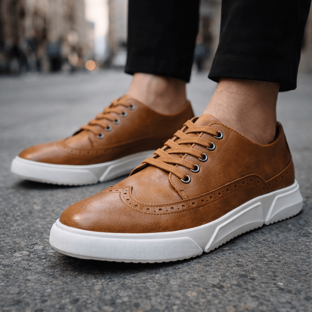 Heren Leren Sneakers Comfortabel en Stijlvol voor Dagelijks Gebruik - StudioMarella