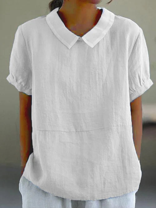 Vrouwelijke Elegante Katoenen Blouse