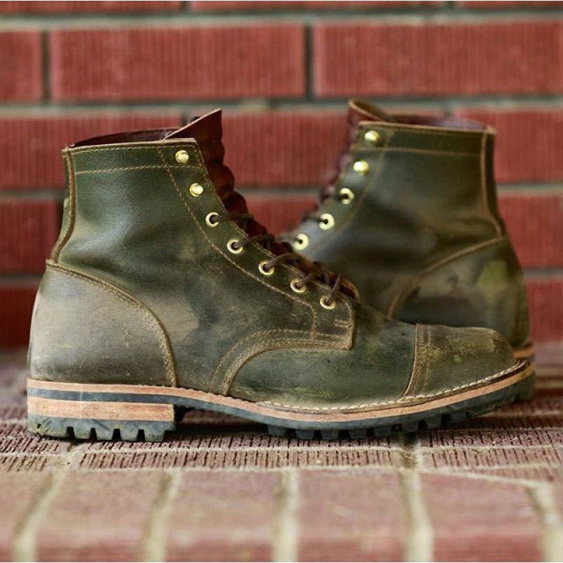 Heren Enkelhoge Veterschoenen met Gripzool en Stevige Zool