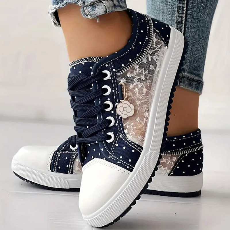 Dames Wandelschoenen Comfortabel Brede Pasvorm Leer