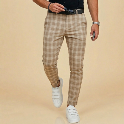 Geruite Broeken voor Heren Casual Stijl