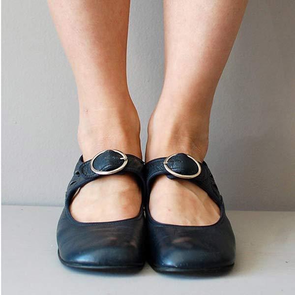 Luxe Leren Sandalen met Fibbia Sluiting
