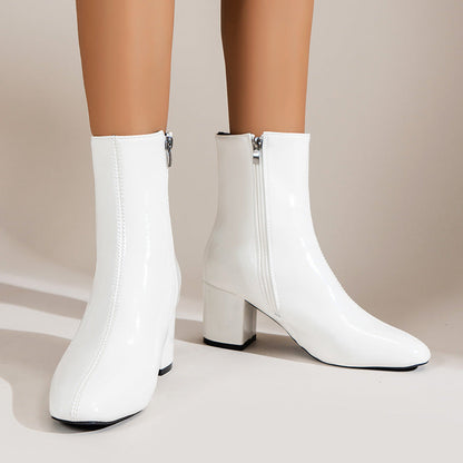 Enkellaarzen met Blokhak Elegante Stijl