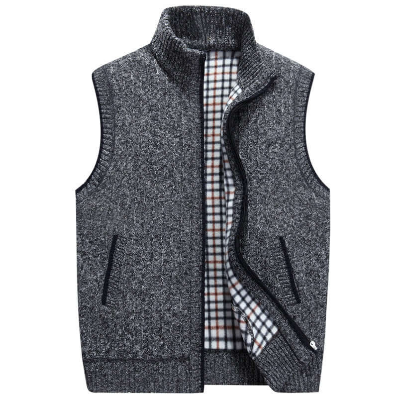 Heren Vest Ge-breid Opstaande Kraag Warm & Stijlvol