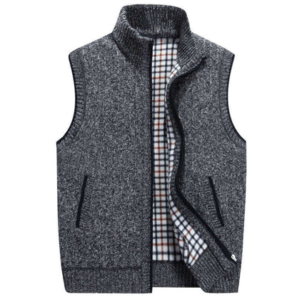 Heren Vest Ge-breid Opstaande Kraag Warm & Stijlvol