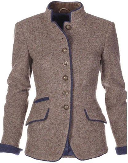 Dames Jas Effen Kleur Tijdloos en Stijlvol