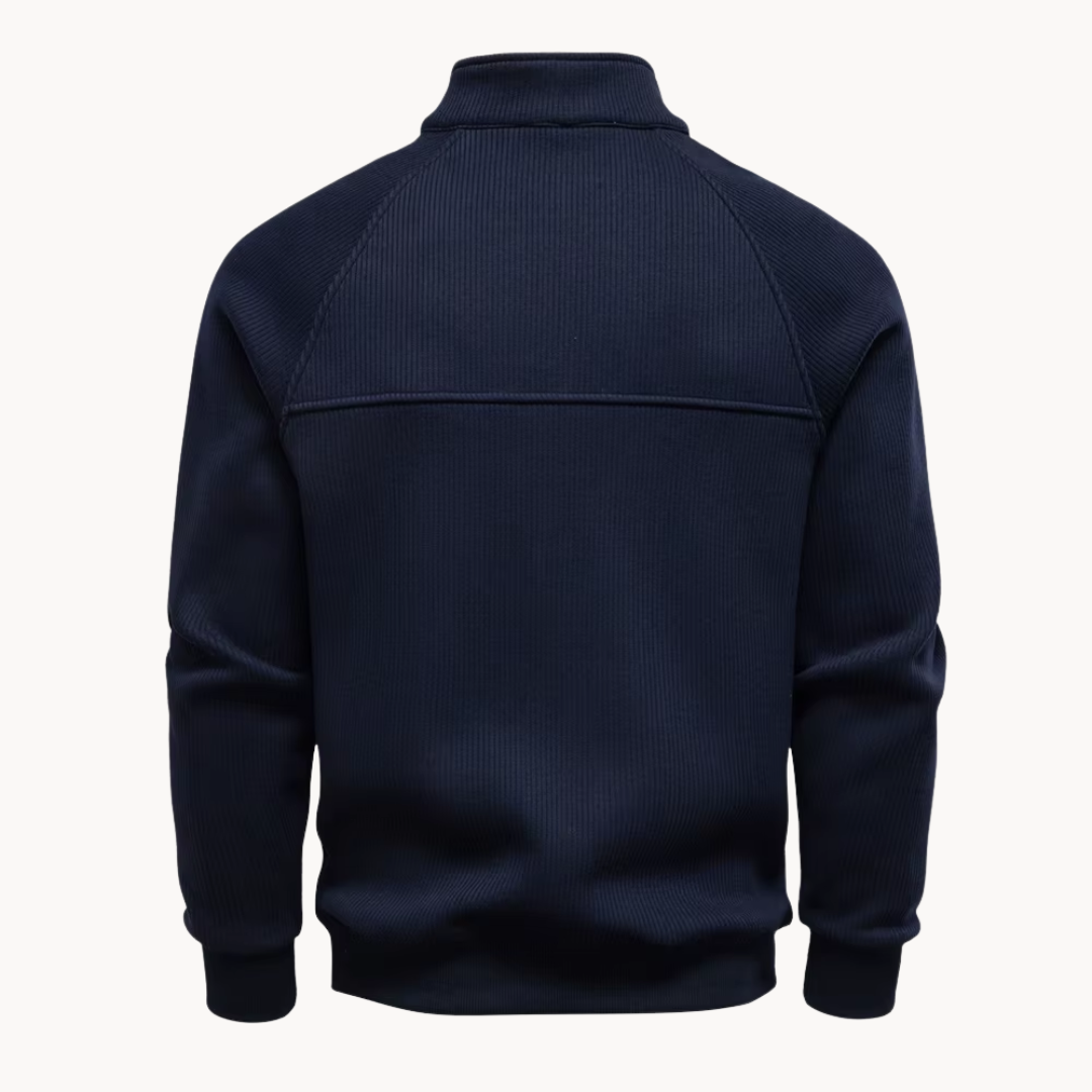 Heren Trui Katoenmix Quarter-Zip Casual Design