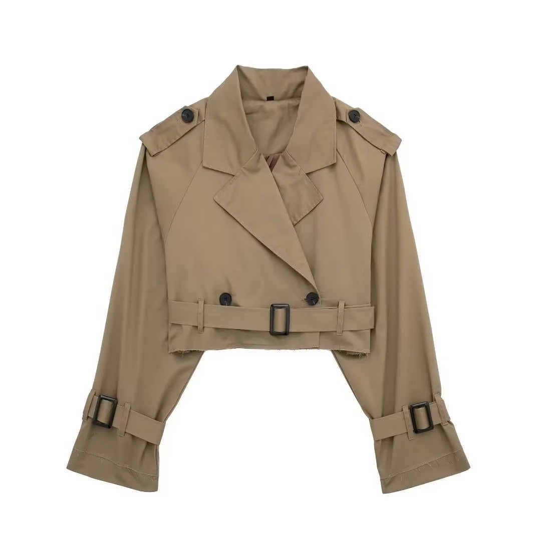 Korte Trenchcoat voor Vrouw Waterdicht