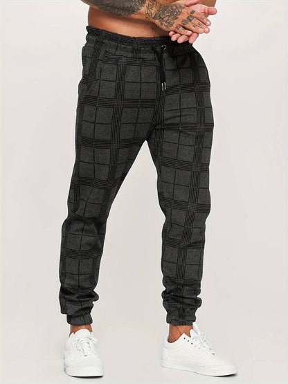 Heren Joggingbroek Ruitpatroon Comfortabel Casual