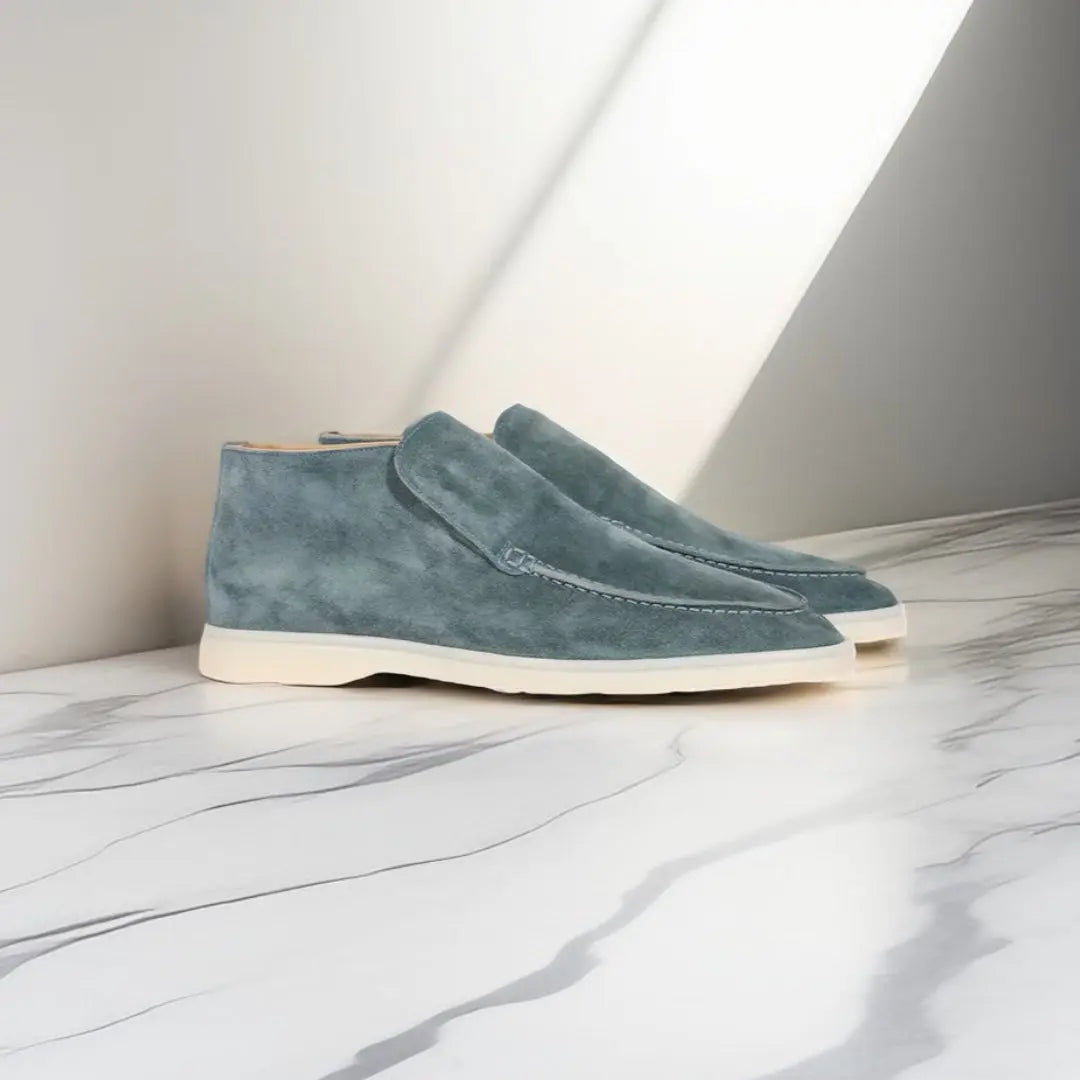 Leren Loafers voor Heren Met Gestikt Bovenwerk Comfortabel