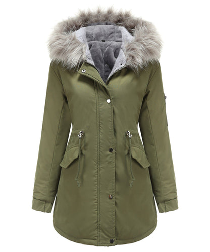 Dames Winterjas Gewatteerd Met Capuchon Warm en Waterdicht