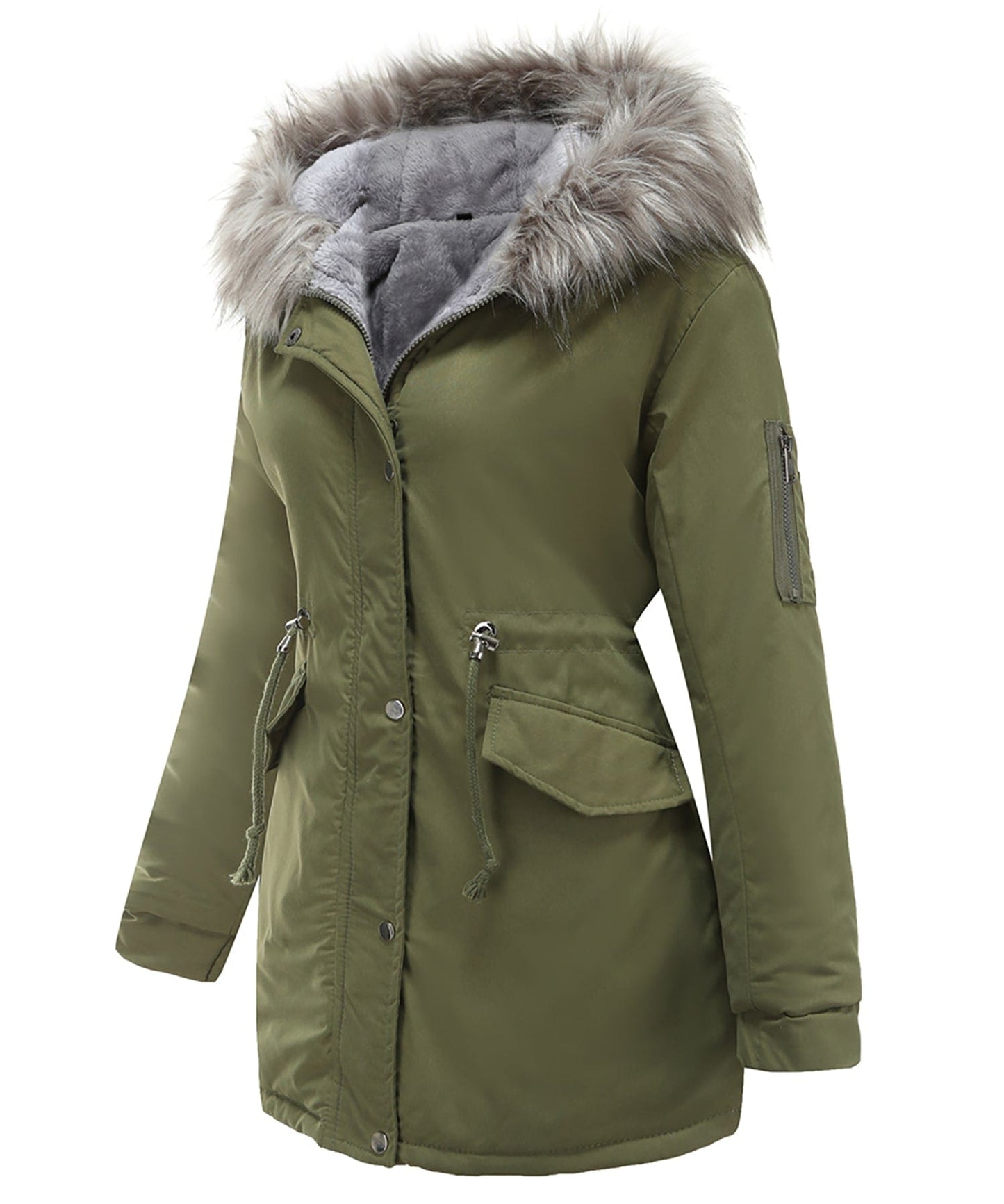 Dames Winterjas Gewatteerd Met Capuchon Warm en Waterdicht