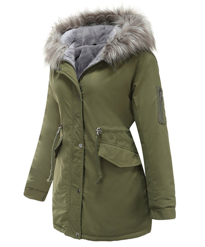 Dames Winterjas Gewatteerd Met Capuchon Warm en Waterdicht