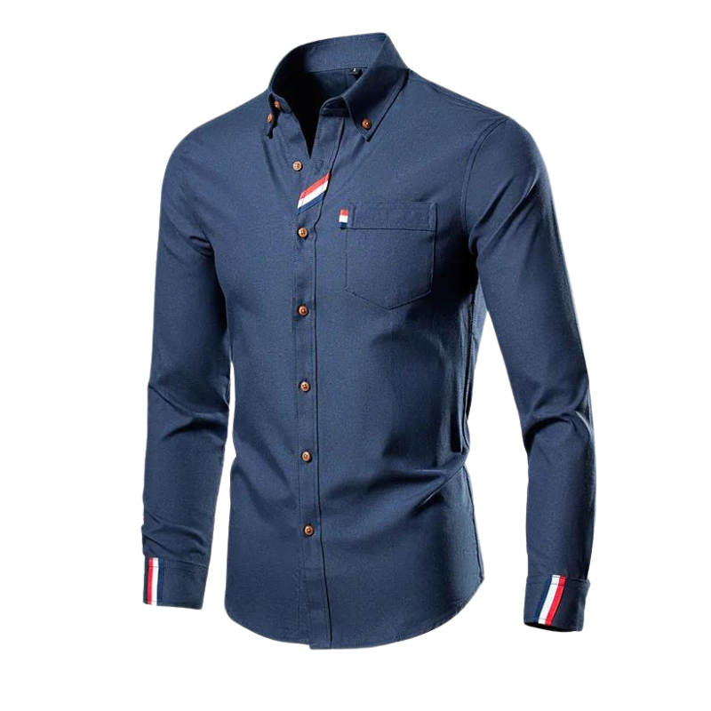 Elegante Heren Overhemd Lange Mouwen Transpirerend