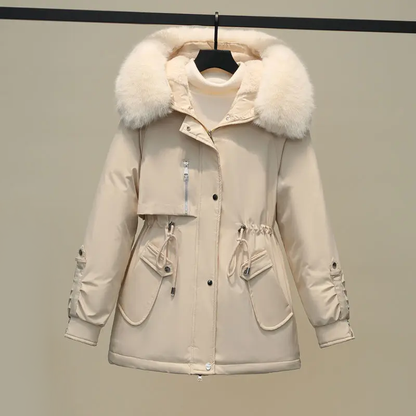 Dames Winterjas Gewatteerd met Bontkraag Warm en Luxe - StudioMarella