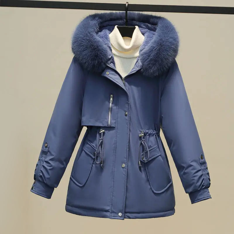 Dames Winterjas Gewatteerd met Bontkraag Warm en Luxe