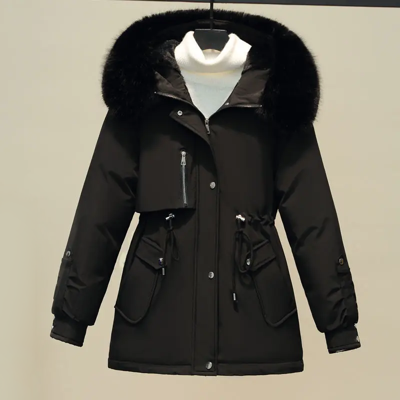 Dames Winterjas Warm Gewatteerd met Bontkraag Luxe Design