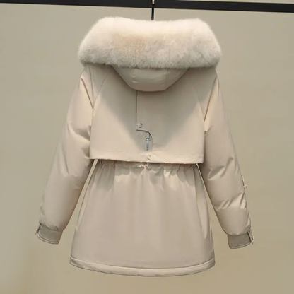 Dames Winterjas Warm Gewatteerd met Bontkraag Luxe Design