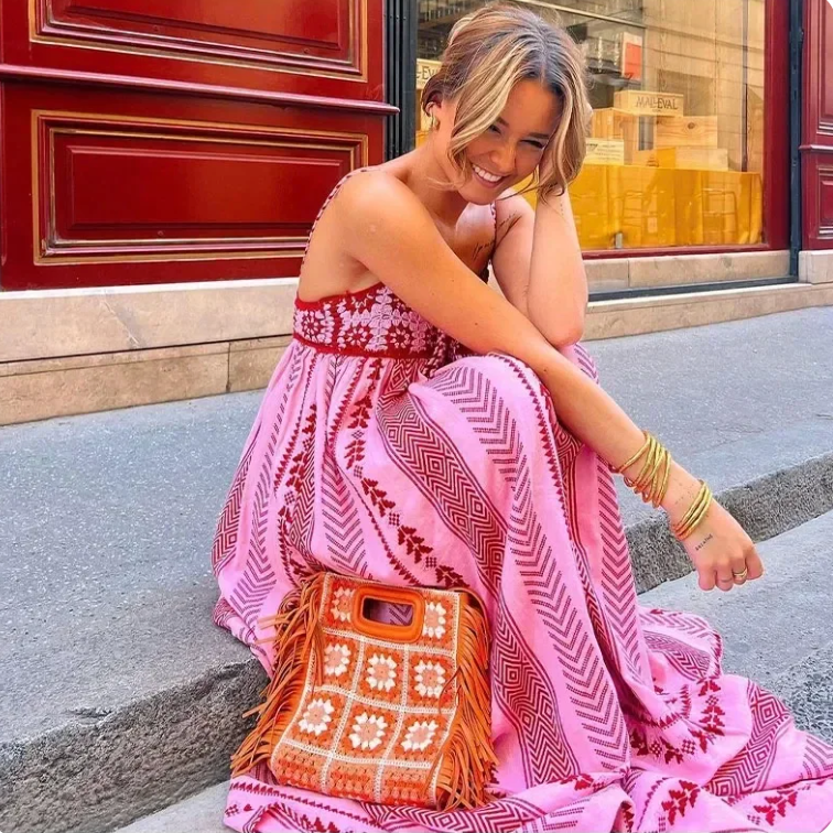Maxi Zomerjurk Dames Elegante A-lijn Stijlvolle Jurk