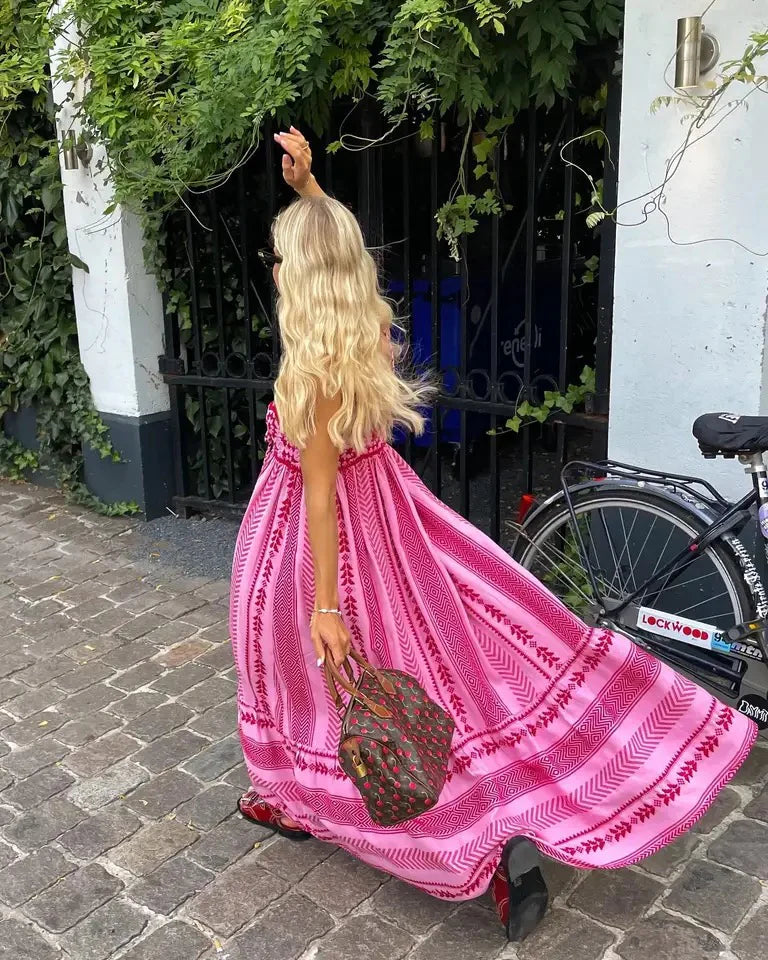 Maxi Zomerjurk Dames Elegante A-lijn Stijlvolle Jurk