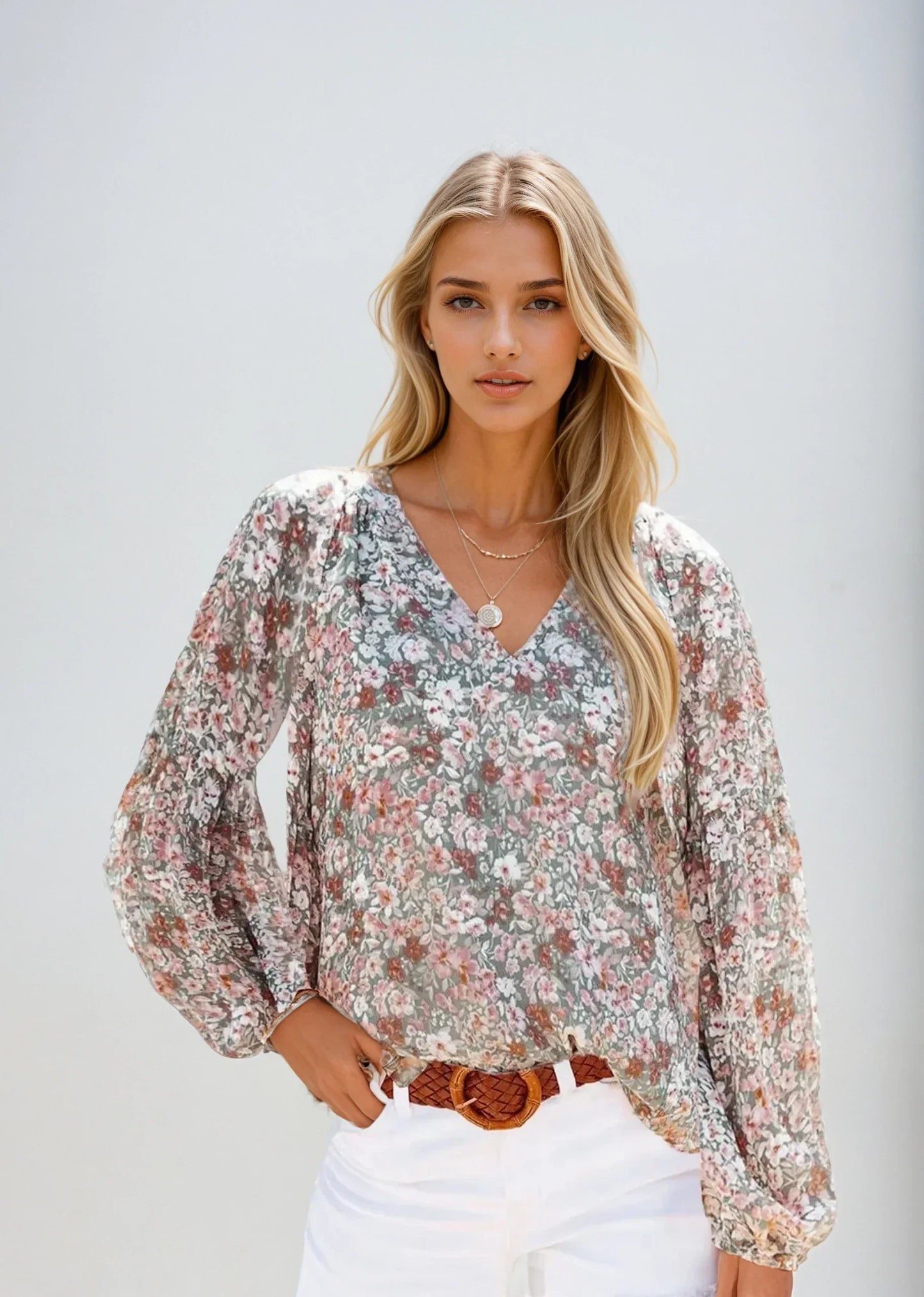 Bloes Blumenprint Casual Vrouw