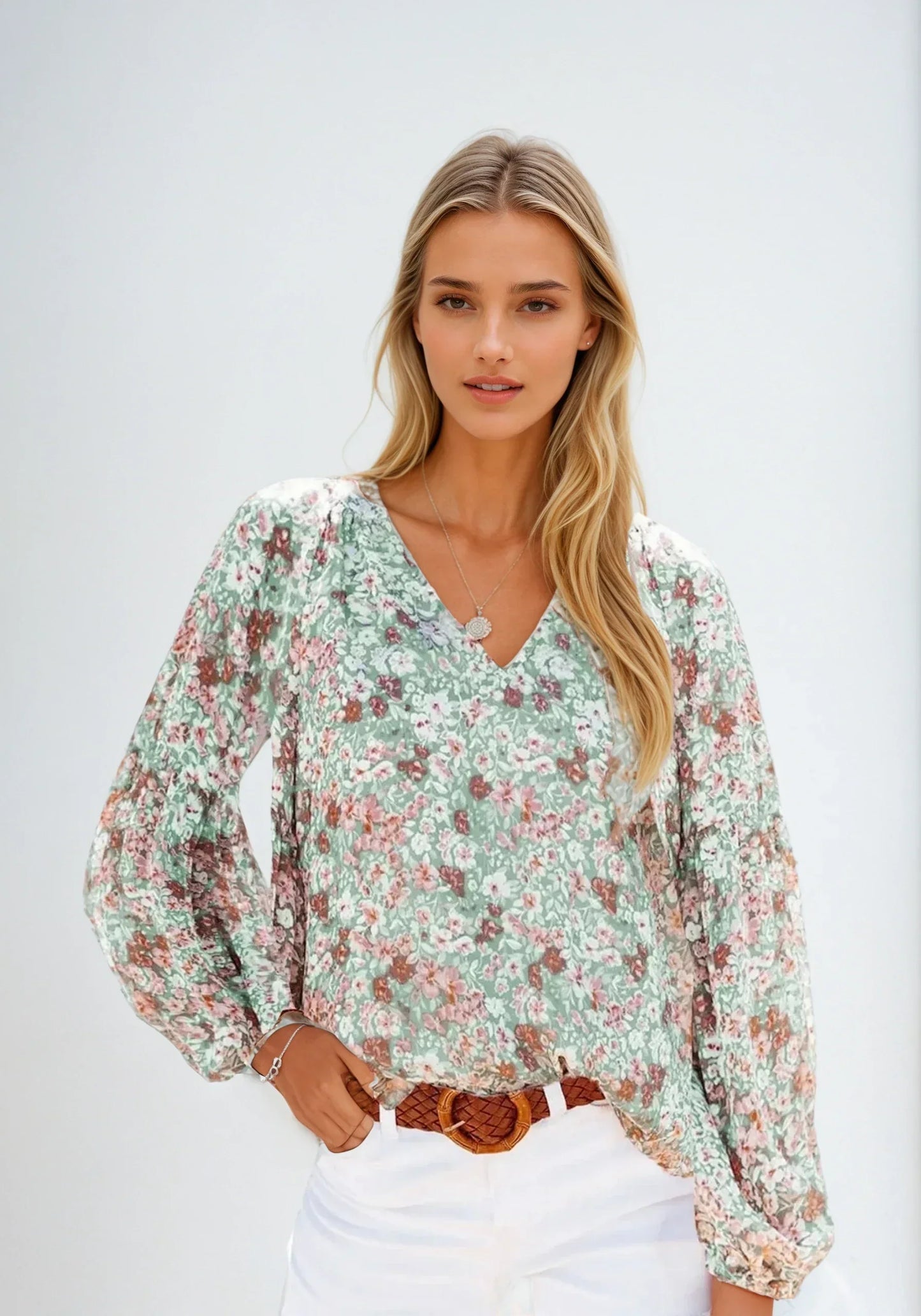 Bloes Blumenprint Casual Vrouw