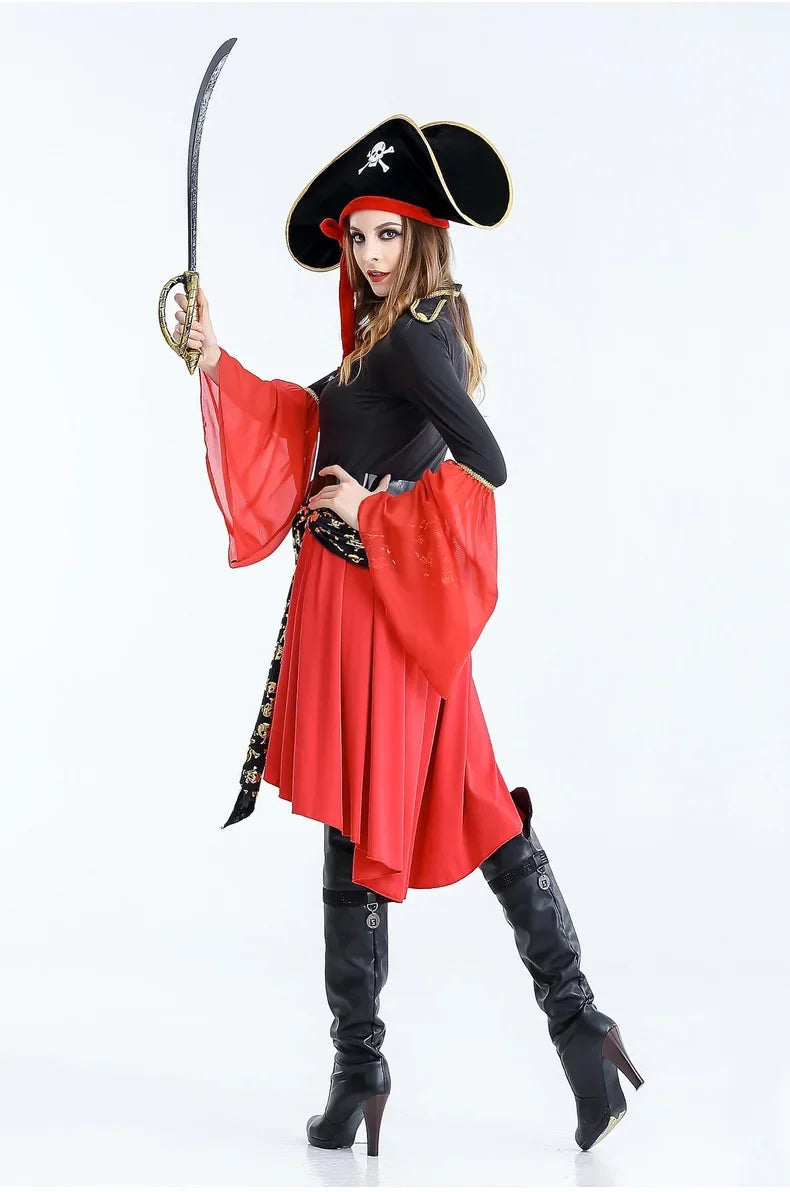 Piratenjurk Vrouw Halloween Feestkleding Elegante Stijl