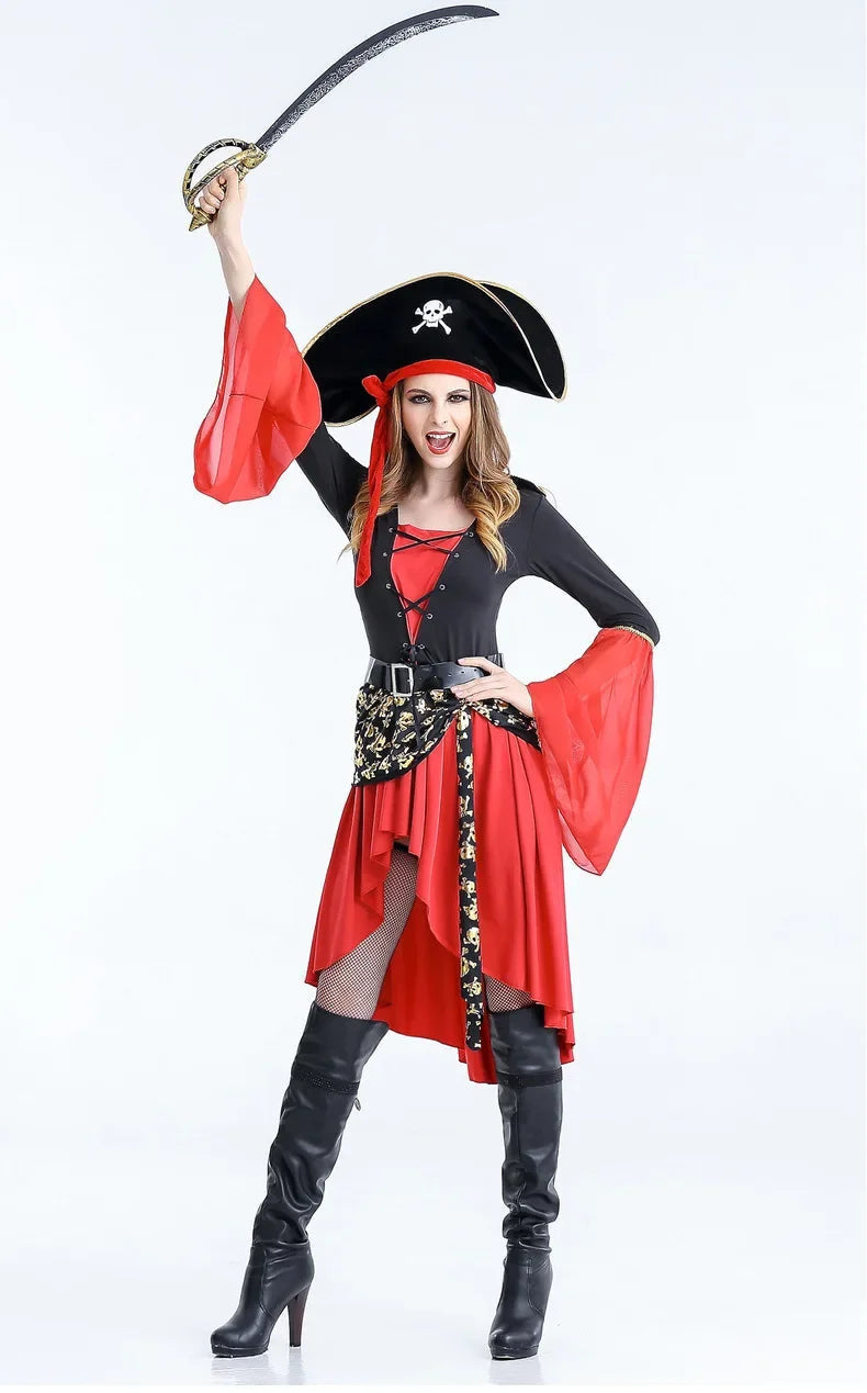 Piratenjurk Vrouw Halloween Feestkleding Elegante Stijl