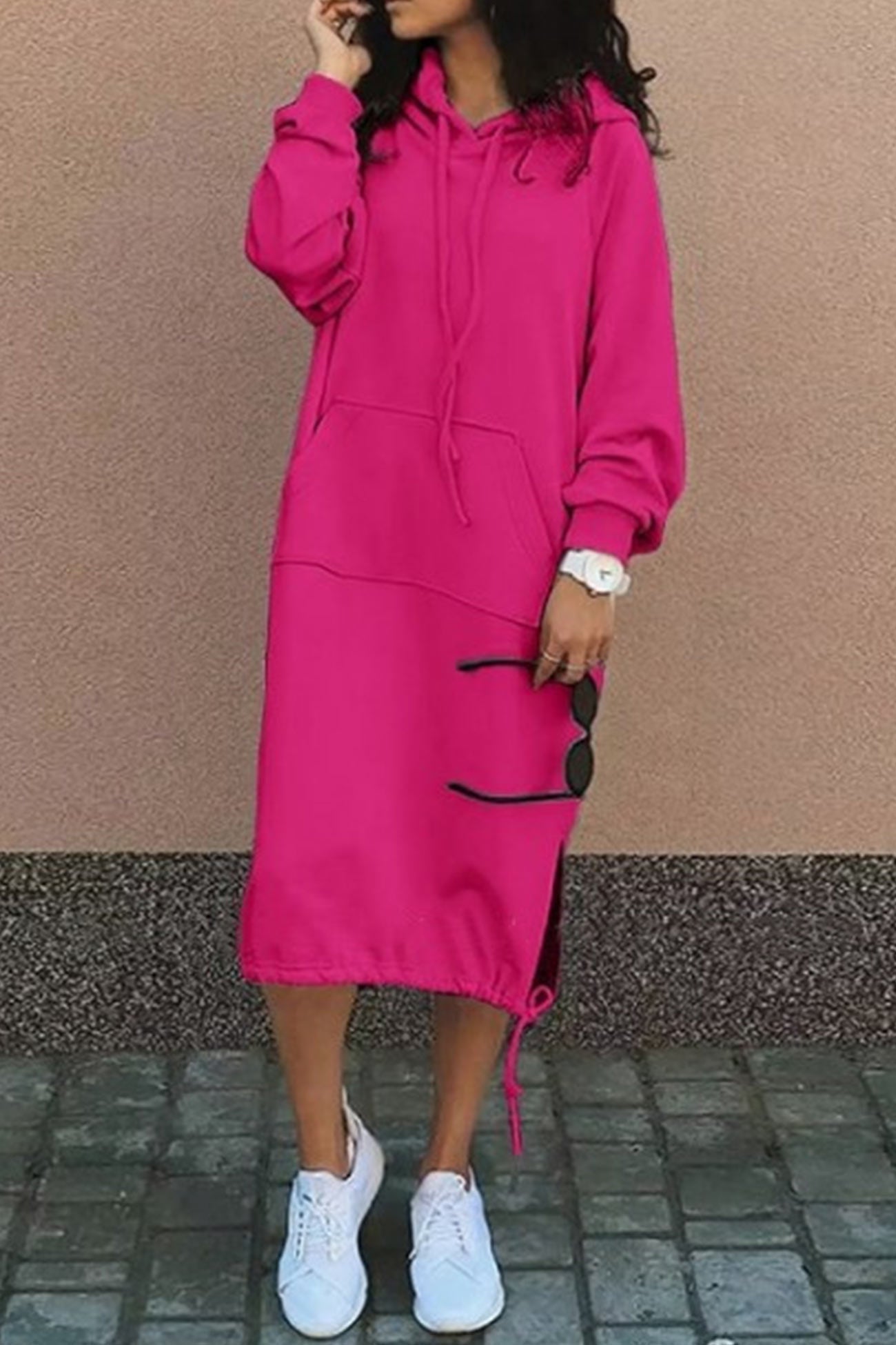 Dames Parka Met Capuchon Lange Jas