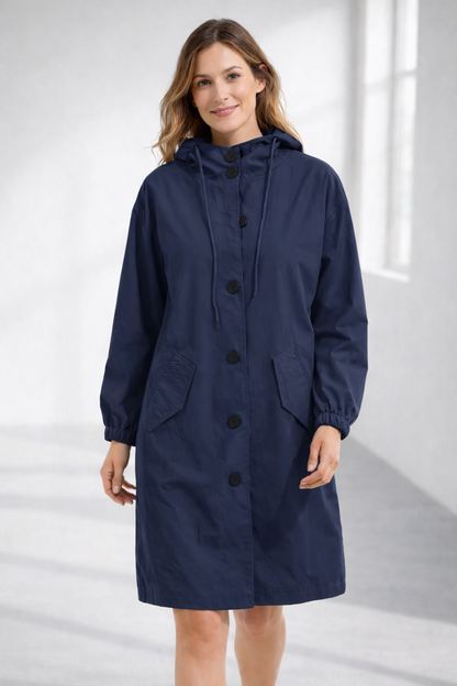 Dame Parka Met Kap Medium Lengte