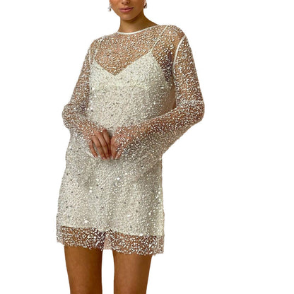 Kleine Feestjurk voor Vrouw Glitter en Elegance