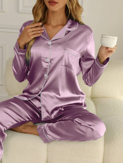 Dames Pyjama Set Zacht Satijn Elegante Stijl - StudioMarella