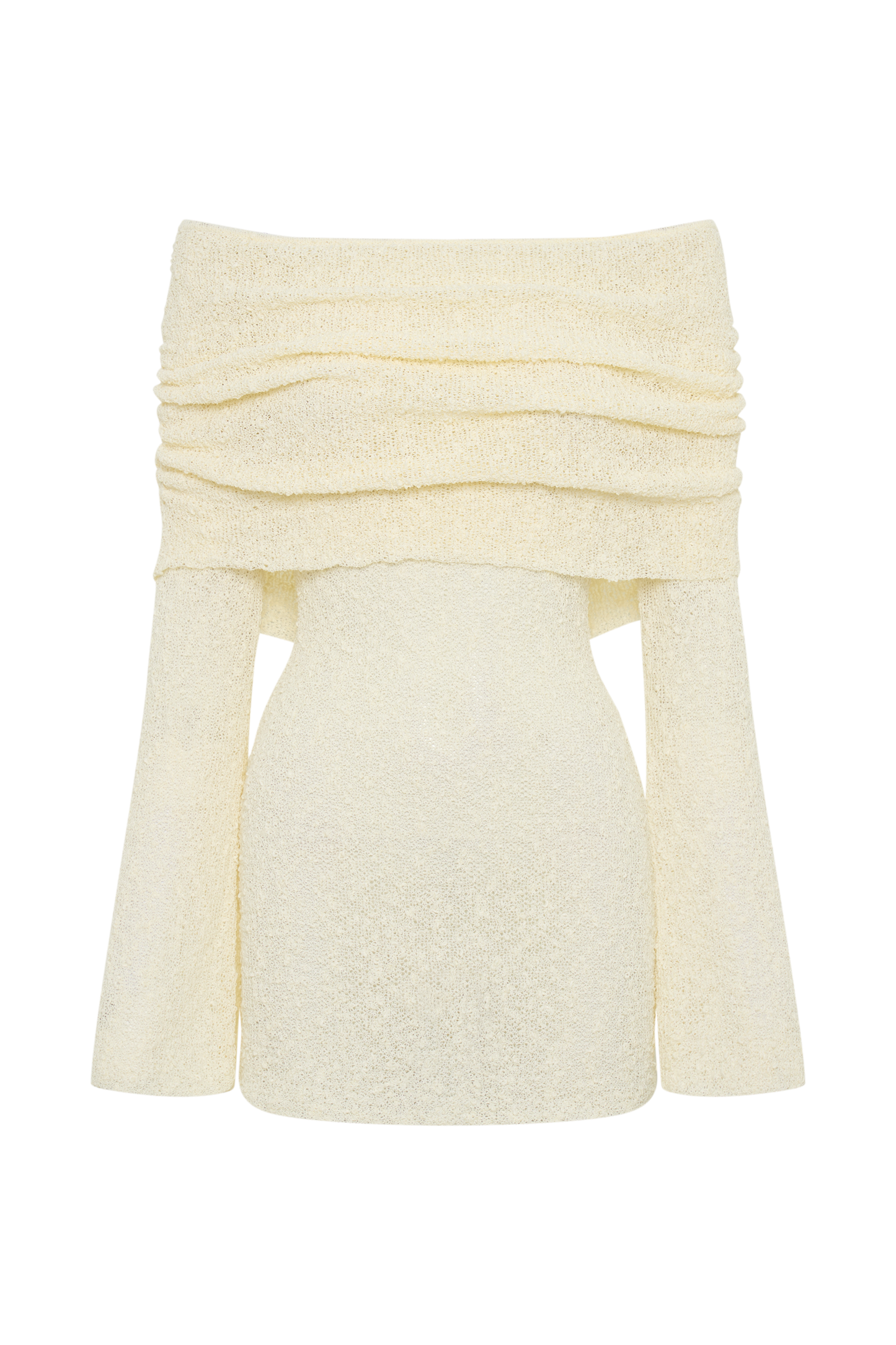 Gebreide Mini Jurk Off-Shoulder Elegante ZomerJurk