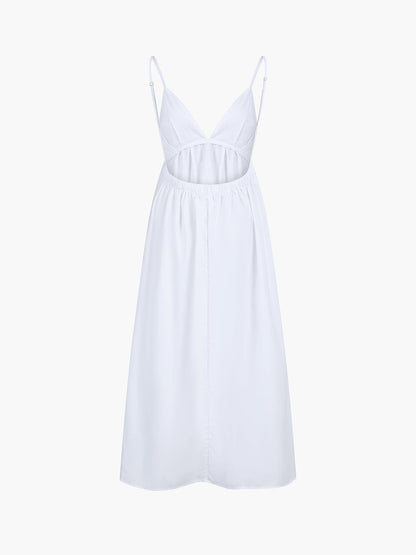 Zomerjurk Maxi Elegant Rugloos met Cut-Out Details