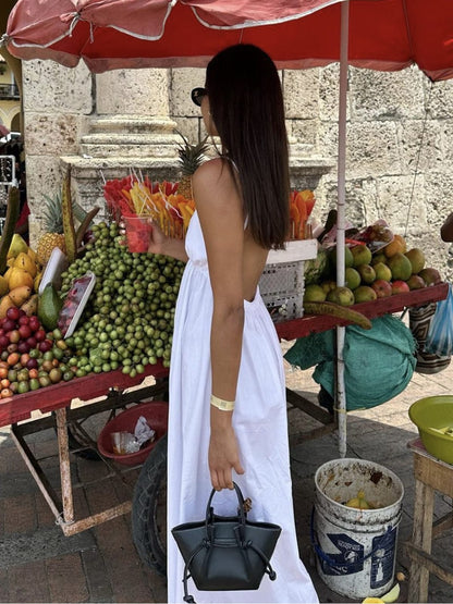 Zomerjurk Maxi Elegant Rugloos met Cut-Out Details