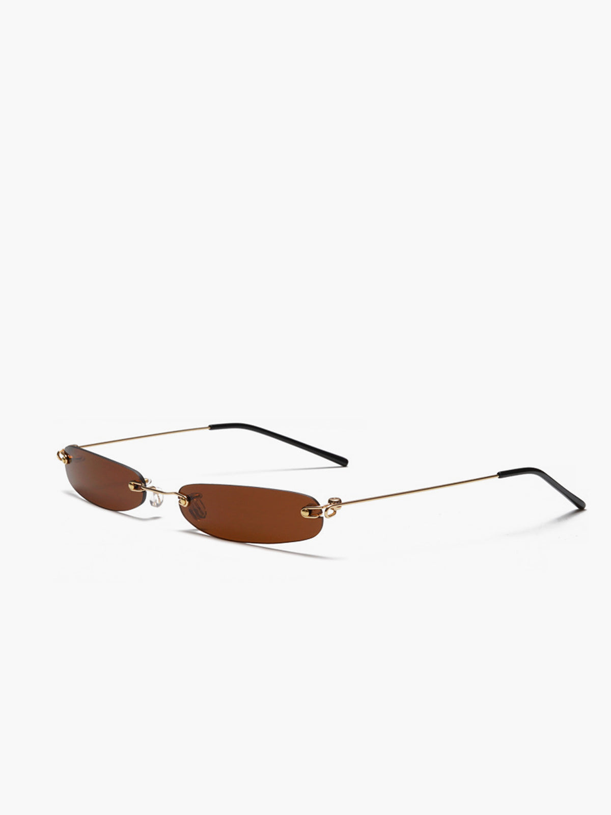 Dames Zonnebril Ovaal Randloos Glazen Bril