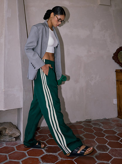 Pantaloni Patchwork Streepjes